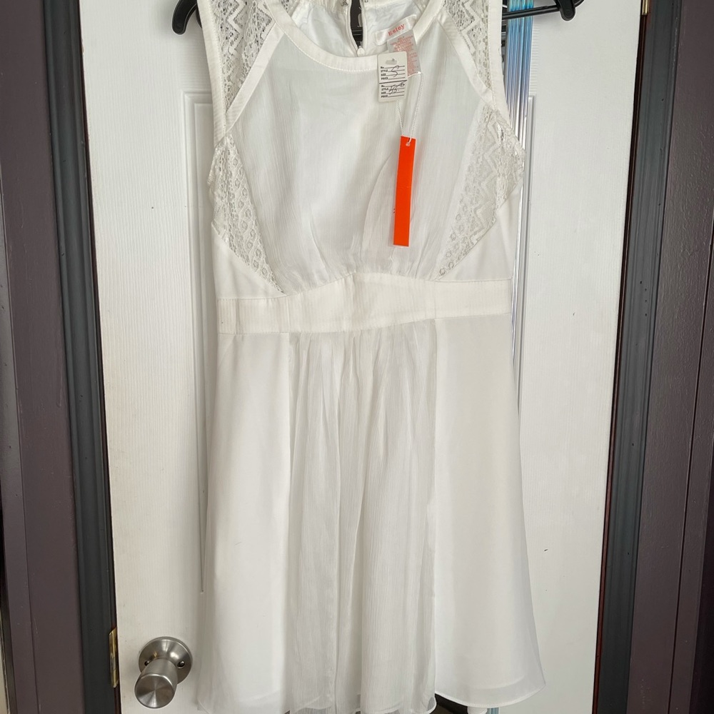 Knee high white dress